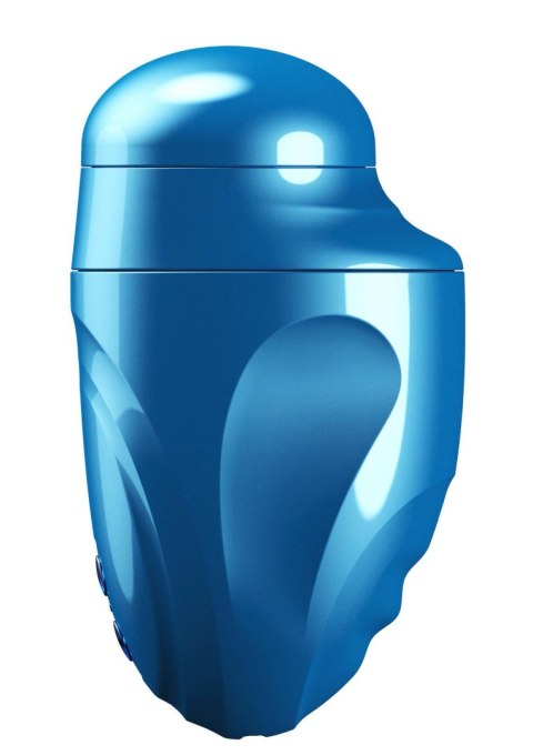 Masturbator Fusion X Aqua Bubble z wibracją niebieski