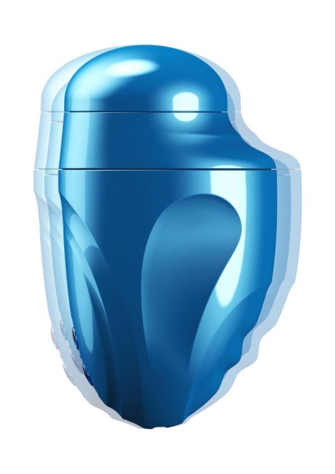 Masturbator Fusion X Aqua Bubble z wibracją niebieski