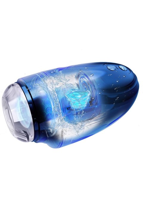 Masturbator Fusion X Aqua Bubble z wibracją niebieski