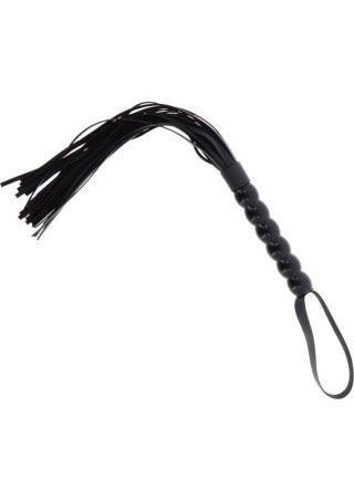 Pejcz z koralikami PU czarny 60 cm