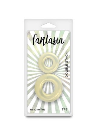 Pierścień erekcyjny Fantasia Double Stack żółty