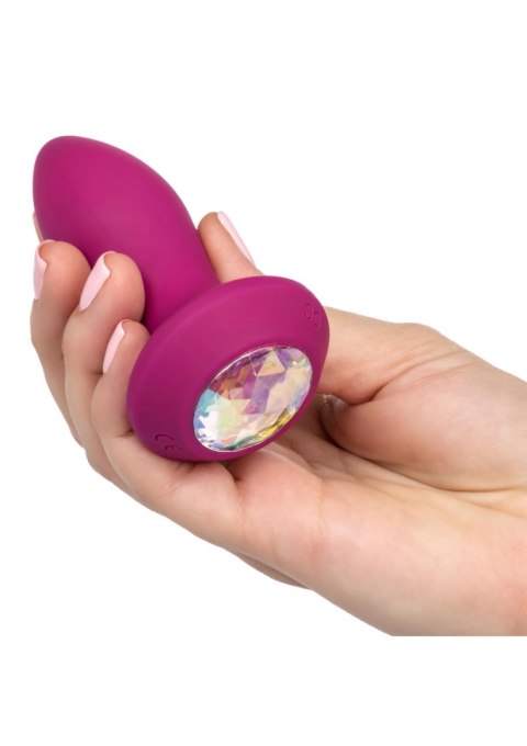 Silikonowy plug wibrujący Power Gem fioletowy 95 cm