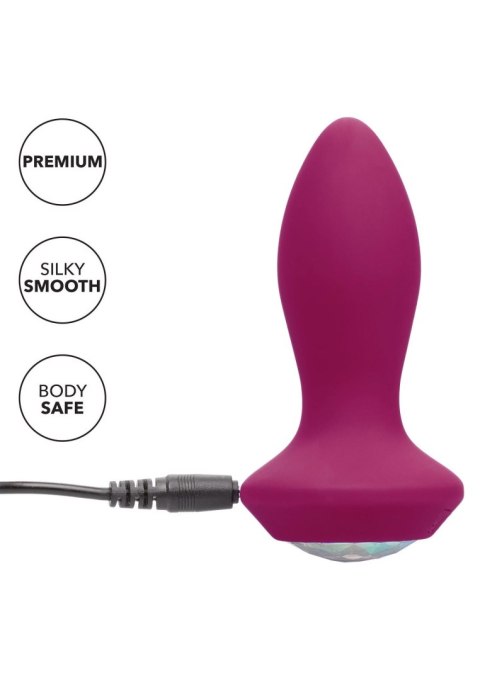 Silikonowy plug wibrujący Power Gem fioletowy 95 cm