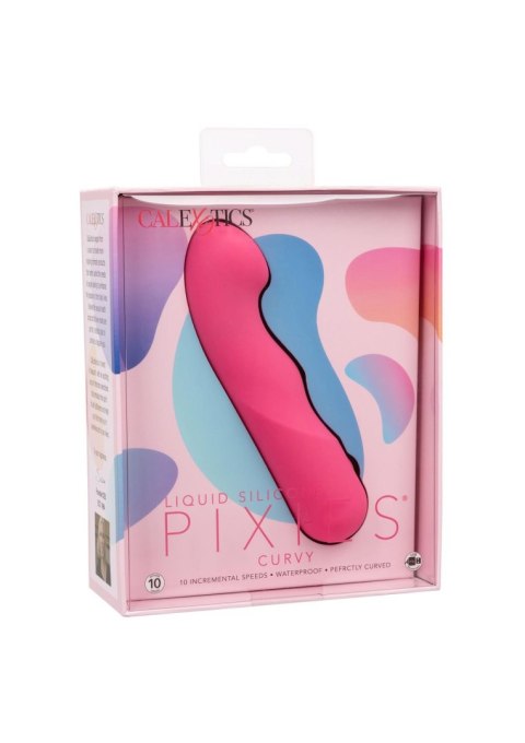 Wibrator silikonowy Pixies Curvy różowy USB 10,75 cm