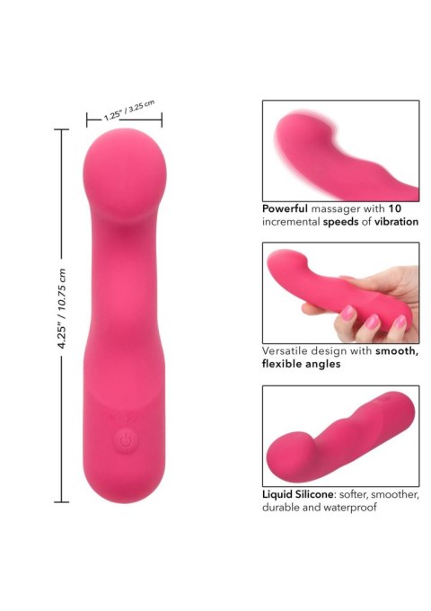 Wibrator silikonowy Pixies Curvy różowy USB 10,75 cm