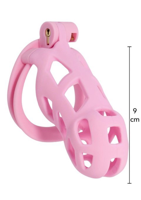 Klatka na penisa Penis Prison Hidden Desire różowa 11 cm