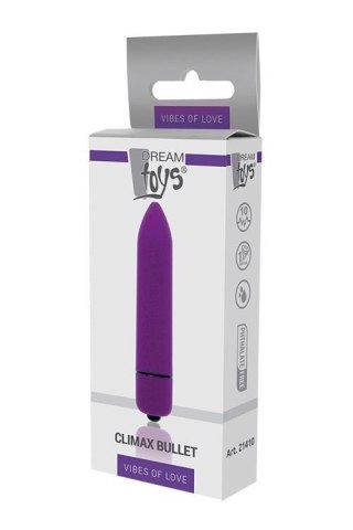 Mini wibrator bullet Climax Dream Toys 10 funkcji fioletowy 8,5 cm