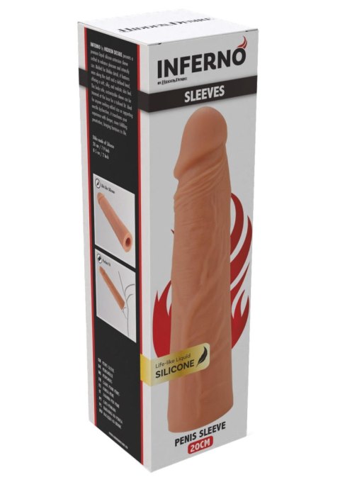Nakładka przedłużająca silikonowa Hidden Desire Inferno 20 cm