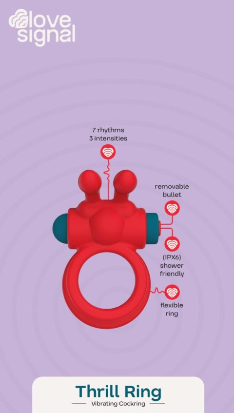 Pierścień erekcyjny wibrujący Dream Toys Thrill Ring USB