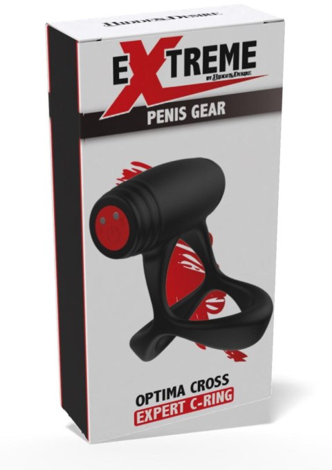 Pierścień wibrujący 10 trybów Optima Cross Xpert Hidden Desire czarny