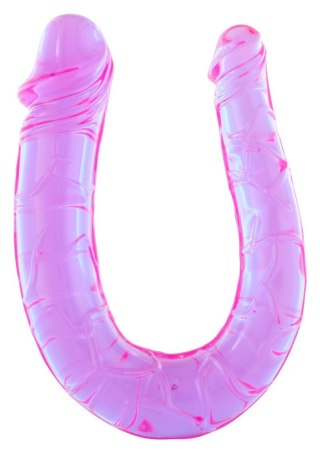Podwójne dildo Seven Creations fioletowe 34 cm