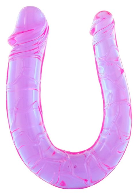 Podwójne dildo Seven Creations fioletowe 34 cm