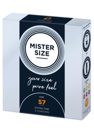 Prezerwatywy ultra cienkie MISTER SIZE 57 mm naturalne 3 sztuki