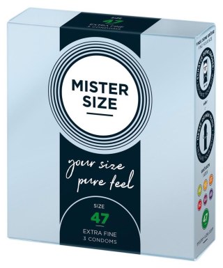 Prezerwatywy wegańskie Mister Size 47 mm 3 sztuki