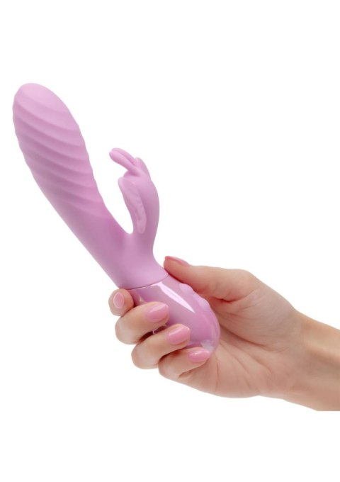 Wibrator króliczek Aura Dual Flutter Calexotics różowy USB 11,5 cm