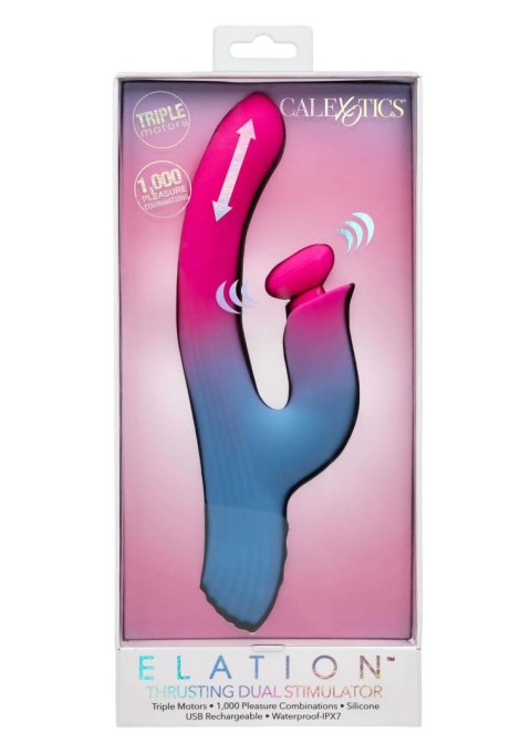 Wibrator króliczek Calexotics thrusting niebieski USB 14 cm