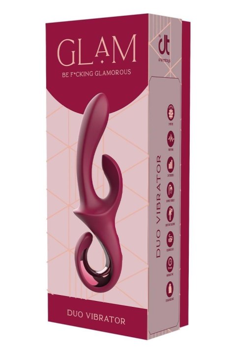 Wibrator króliczek Glam Duo Dreamtoys silikonowy USB 22 cm