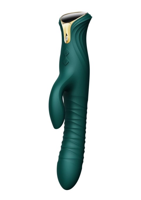 Wibrator króliczek Mose thrusting z podgrzewaniem zielony 25.8 cm