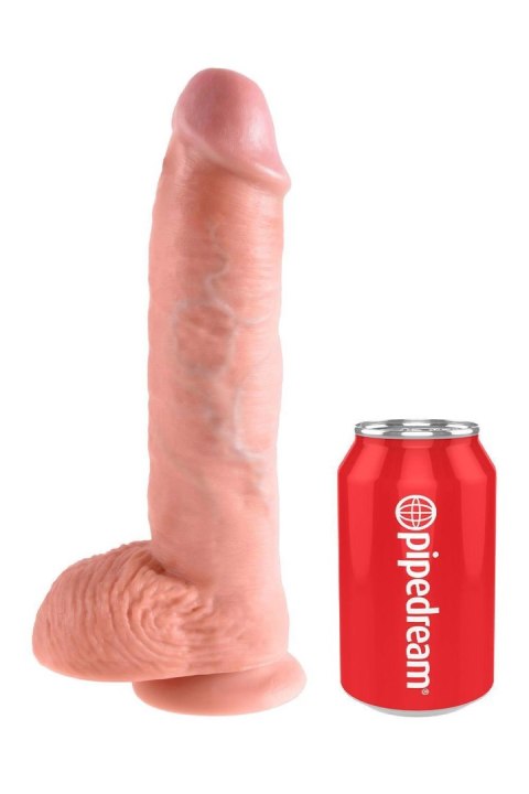 Dildo realistyczne King Cock 25 cm z jajami jasne Pipedream
