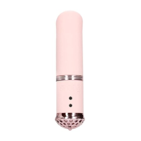 Mini wibrator szminkowy Loveline Luxe silikonowy różowy 10 cm