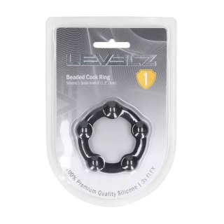 Pierścień erekcyjny silikonowy koralikowy Levelz S 3cm czarny