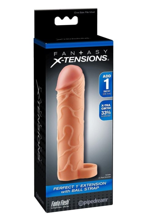Przedłużka Fantasy Xtensions Perfect 2.5 cm z paskiem na jądra