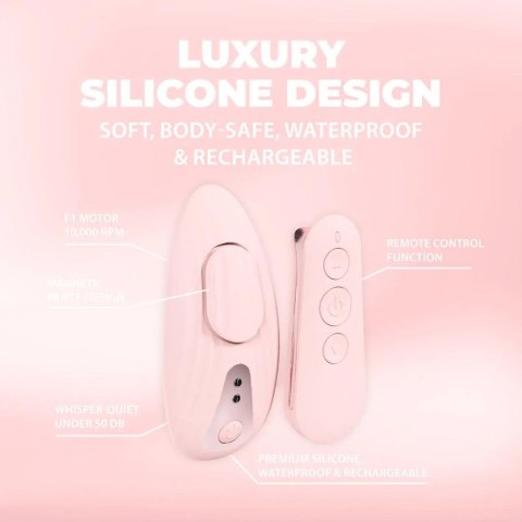 Stymulator łechtaczki z pilotem Loveline Céleste różowy silikonowy 10cm