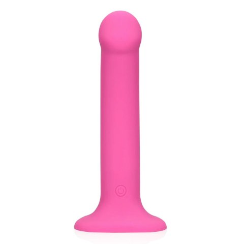 Wibrator dildo silikonowy Loveline różowy 18 cm
