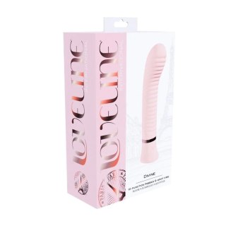 Wibrator punktu G żebrowany silikonowy Loveline Divine różowy 16 cm