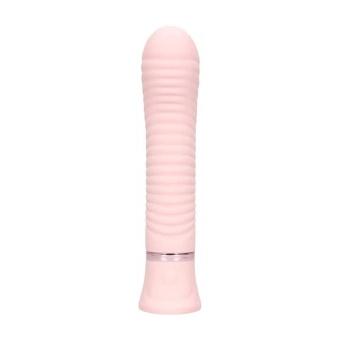 Wibrator punktu G żebrowany silikonowy Loveline Divine różowy 16 cm