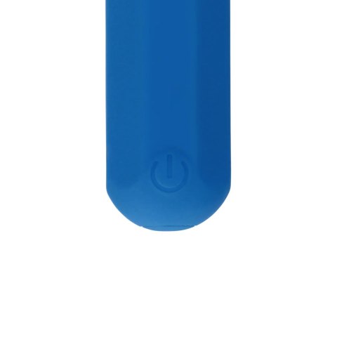 Wibrator silikonowy heksagonalny Loveline niebieski 7,2 cm