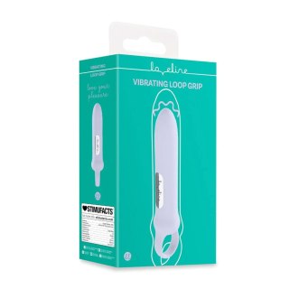 Wibrator z silikonową pętlą Loveline lawendowy 12,6 cm