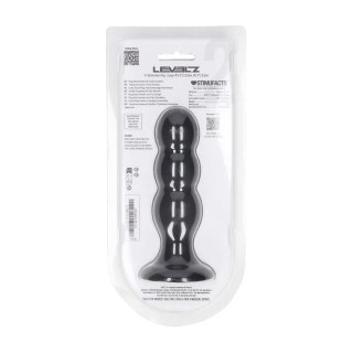 Korek analny potrójny z grzechotką Levelz silikonowy L czarny 13,5cm