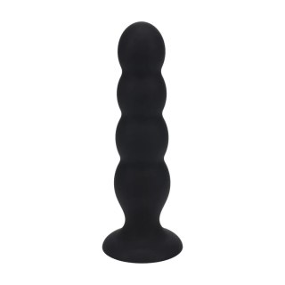Korek analny silikonowy poczwórny z grzechotką Levelz XL czarny 16,5cm