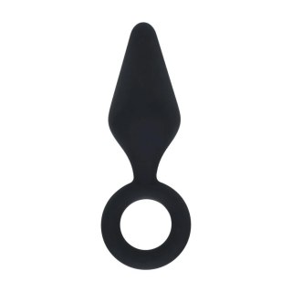 Korek analny silikonowy z pętlą Levelz S czarny 10cm