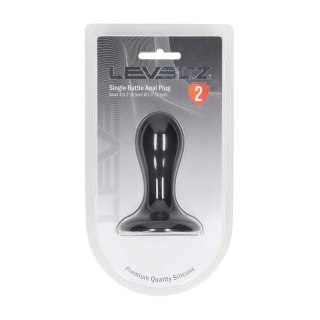 Korek analny z grzechotką Levelz silikonowy S czarny 8,5 cm