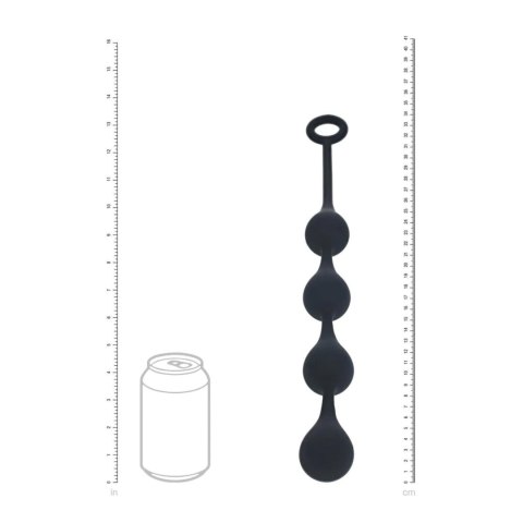 Kulki analne Levelz krople silikonowe czarne 30 mm