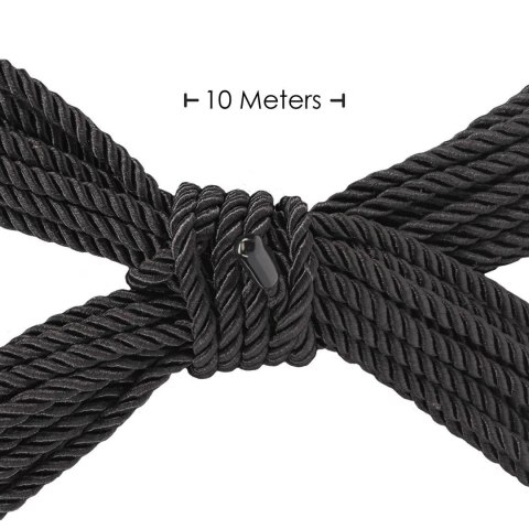 Lina bondage Ouch! poliestrowa czarna 10 m