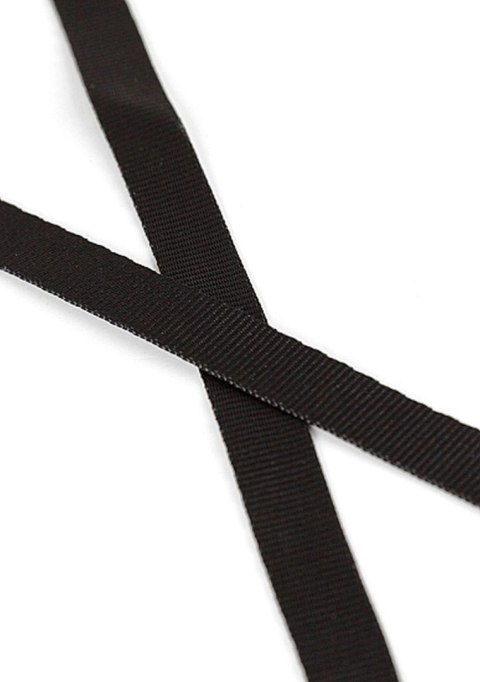 Maska erotyczna koktajlowa Ouch! czarna PVC