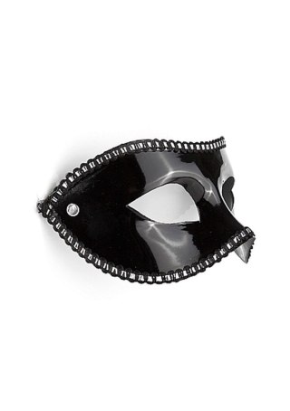 Maska erotyczna koktajlowa Ouch! czarna PVC