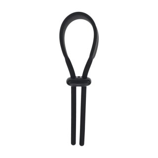 Pierścień erekcyjny Levelz regulowany silikonowy lasso czarny 14 cm