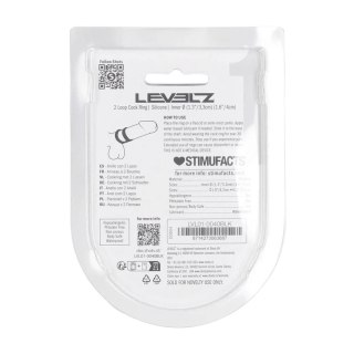 Pierścień erekcyjny dwupętlowy silikonowy Levelz czarny 4cm
