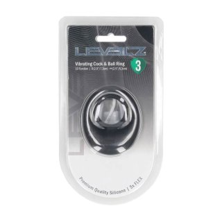 Pierścień erekcyjny wibrujący silikonowy Levelz Level 3 czarny 7,3 cm