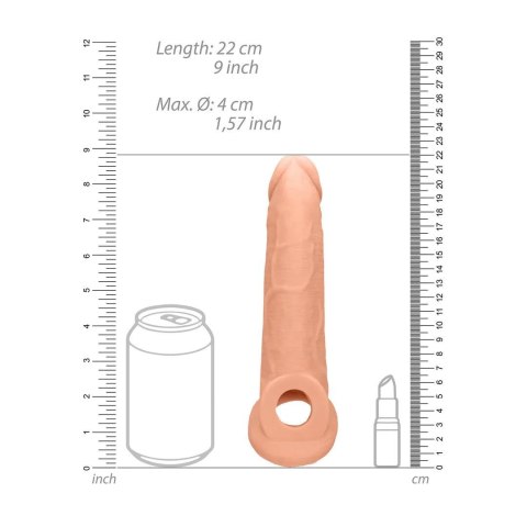 Przedłużka na penisa RealRock realistyczna TPE 20 cm
