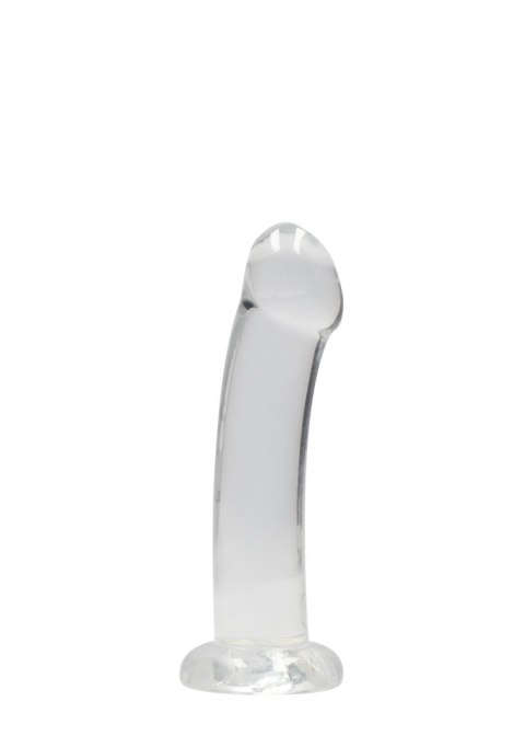 Przezroczyste dildo nieralistyczne z przyssawką RealRock 17 cm