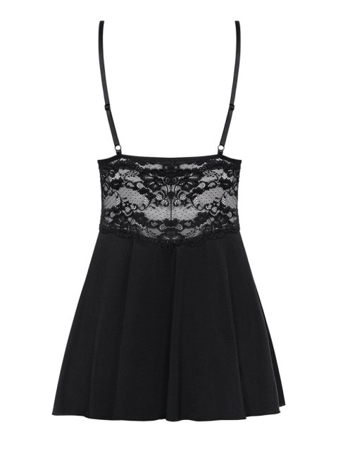 Babydoll Obsessive czarny z stringami L/XL