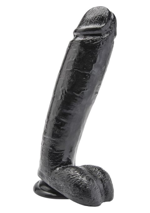 Dildo realistyczne ToyJoy z jądrami 25.5 cm czarne
