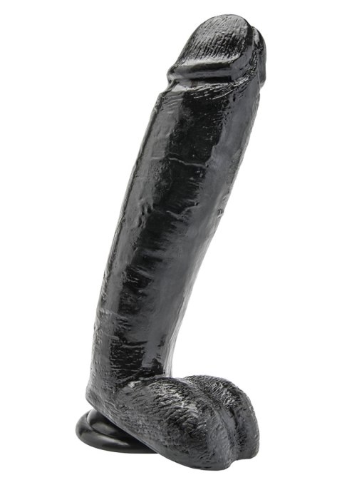 Dildo realistyczne ToyJoy z jądrami 25.5 cm czarne