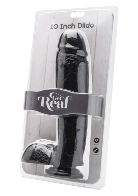 Dildo realistyczne ToyJoy z jądrami 25.5 cm czarne