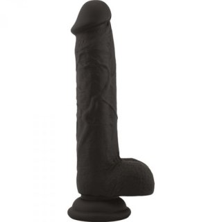 Dildo realistyczne silikonowe z jądrami Real Safe Brush czarny